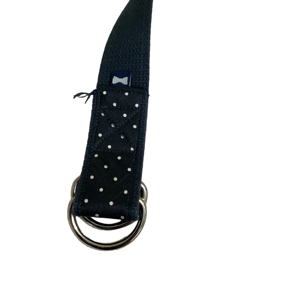 Men’s Navy Blue White Polka Dot Belt Size 40-42 - Picture 2 of 7